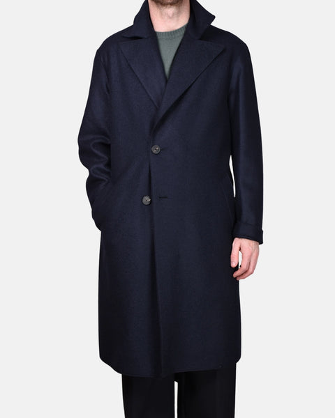 Oversized Coat Boiled Wool - Navy - MagliaStudio - Rockar