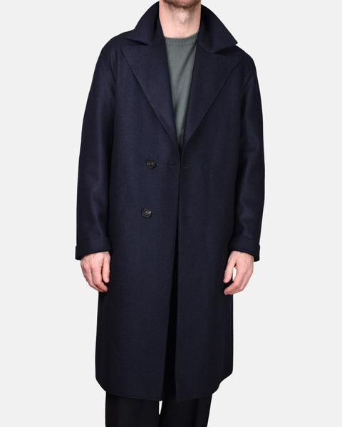 Oversized Coat Boiled Wool - Navy - MagliaStudio - Rockar