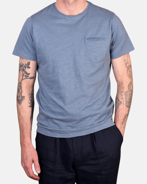 Pocket Tee Slub - Blue Lake - MagliaStudio - T-Shirt