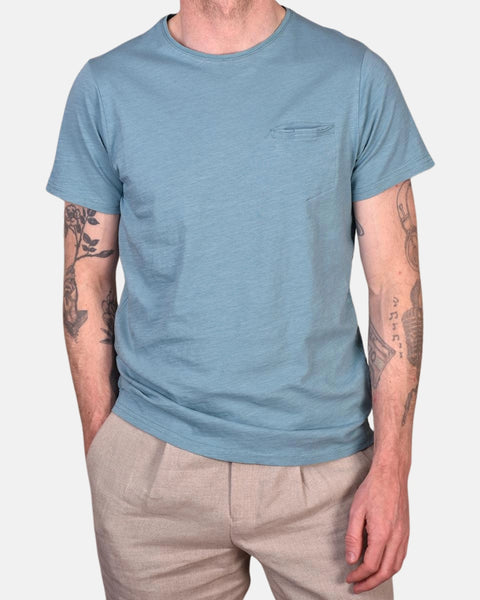 Pocket Tee Slub - Turquoise - MagliaStudio - T-Shirt