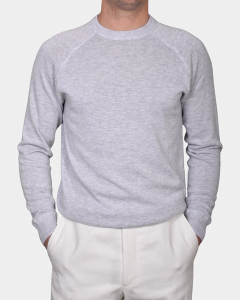 Raglan Cotton Knit - Gray - MagliaStudio - Knitwear