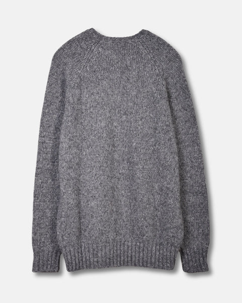 Raglan Knitted Wool Alpaca - Grey - MagliaStudio - Knitwear