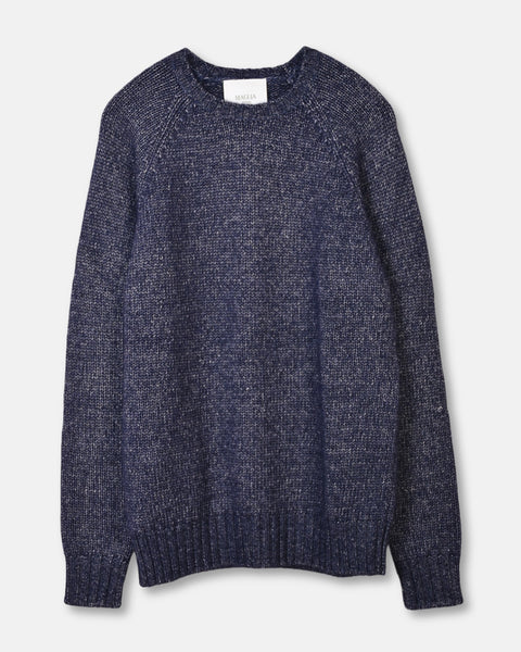 Raglan Knitted Wool Alpaca - Navy - MagliaStudio - Knitwear