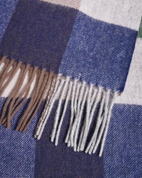Scarf Lambswool Check - Navy - MagliaStudio - Halsdukar