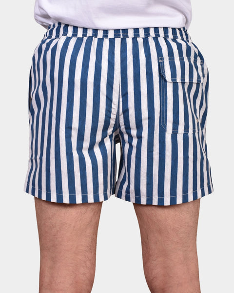 Swim Trunks Stripe - White Navy - MagliaStudio - Shorts