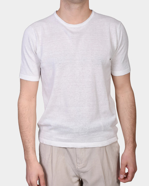 T-shirt Knit Linen Blend - Ecru - MagliaStudio - T-Shirt