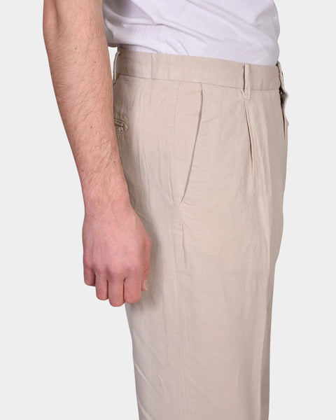 Tencel Trouser - Beige - MagliaStudio - Byxor