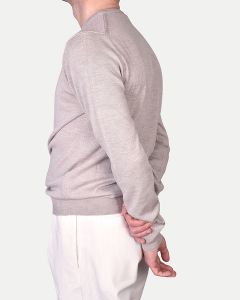 Crewneck 12 GG Merino - Beige - MagliaStudio - Knitwear