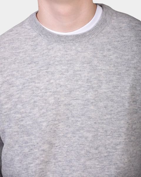 Crewneck 12 GG Lambswool - Grey - MagliaStudio - Knitwear