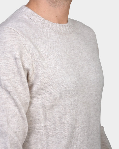 Crewneck 70/30 Wool Cashmere - Beige