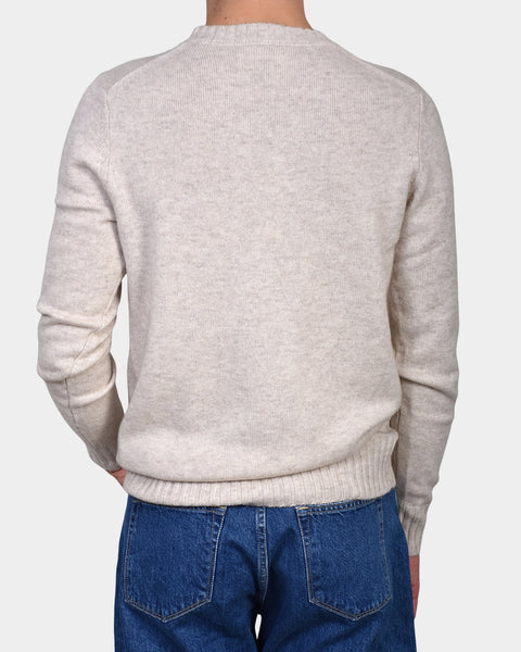 Crewneck 70/30 Wool Cashmere - Beige