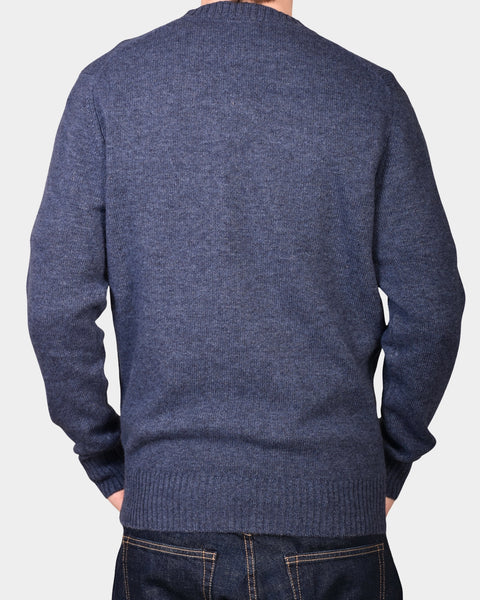 Crewneck Lambswool 7 GG - Denim - MagliaStudio - Knitwear