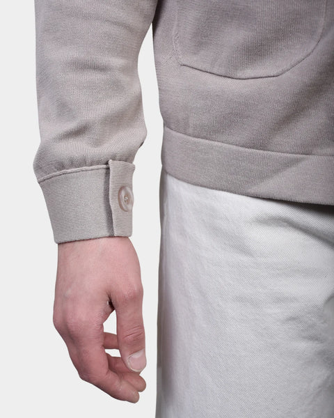New Knitted Overshirt Pocket - Taupe - MagliaStudio - Knitwear