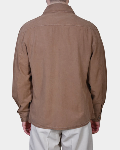OVERSHIRT COTTON LYOCELL - Brown - MagliaStudio - Skjortor