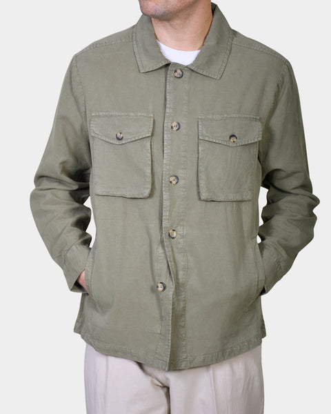 OVERSHIRT COTTON LYOCELL - Green - MagliaStudio - Skjortor