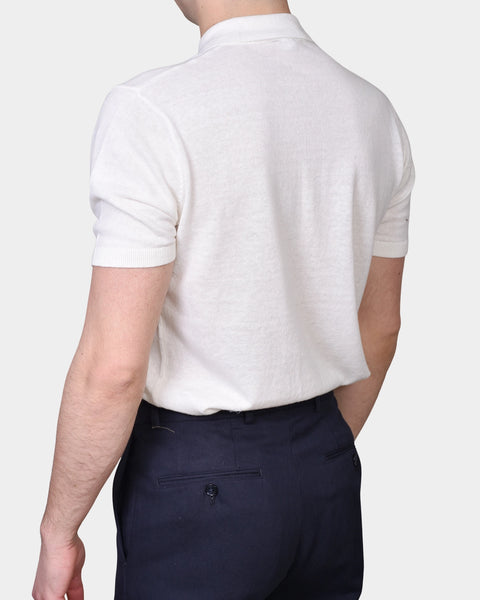 Polo Button Linen Blend - Ecru - MagliaStudio - Polotröjor