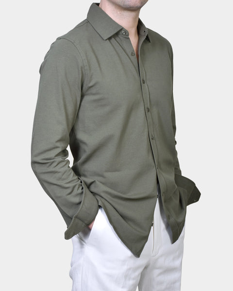 Polo Shirt Pique - Green - MagliaStudio - Skjortor