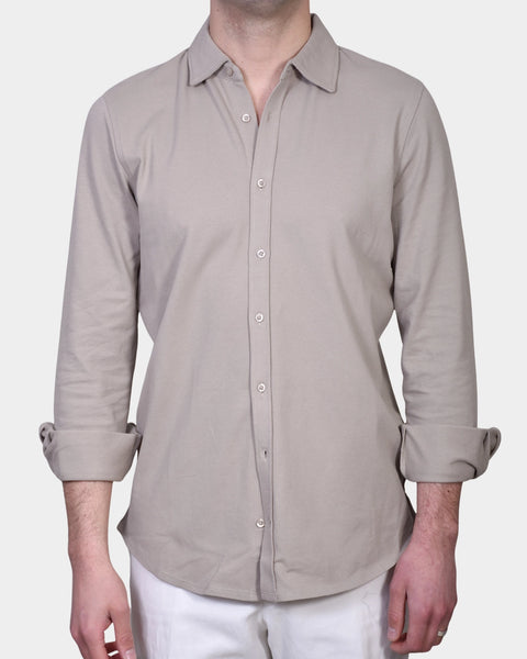 Polo Shirt Pique - Sand - MagliaStudio - Skjortor
