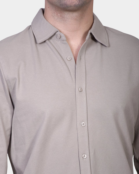 Polo Shirt Pique - Sand - MagliaStudio - Skjortor