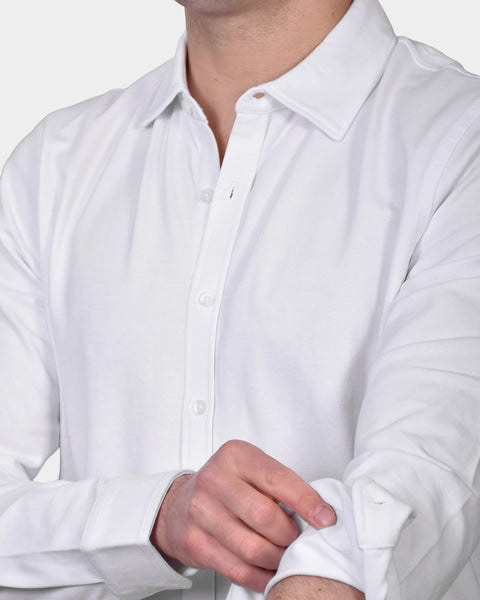 Polo Shirt Pique - White - MagliaStudio - Skjortor