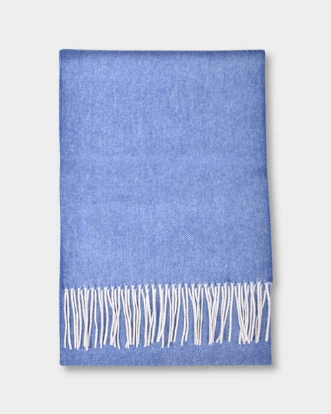 Scarf Lambswool Twill - Blue - MagliaStudio - Halsdukar