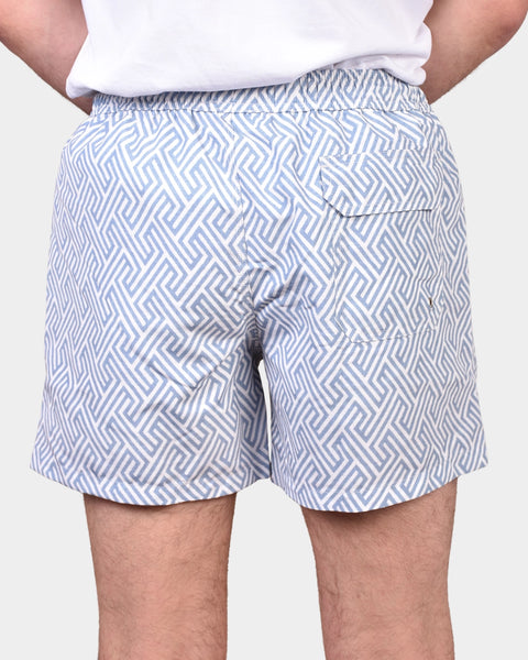 Swim Trunks Labyrinth - Grey White - MagliaStudio - Shorts